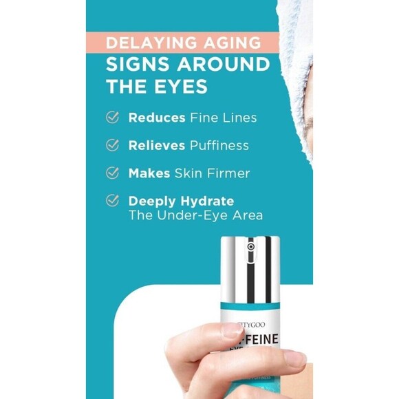 CITYGOO Caffeine Moisturizing Repairing Anti Aging Eye Lifting Cream 0.5fl Oz - Picture 4 of 6